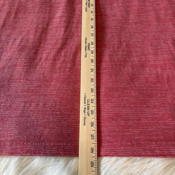 Travis Matthew Polo Shirt Men's Large Red Striped Short Sleeve Cotton Blend Golf - Picture 7 of 7